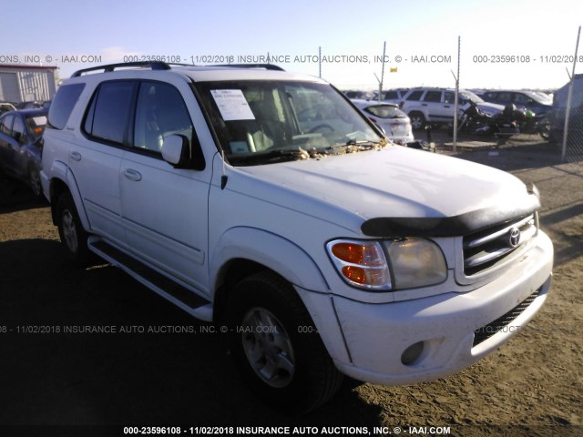 5TDBT48A91S034229 - 2001 TOYOTA SEQUOIA LIMITED WHITE photo 1