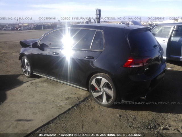 3VW447AU5JM273995 - 2018 VOLKSWAGEN GTI S/SE/AUTOBAHN BLACK photo 3