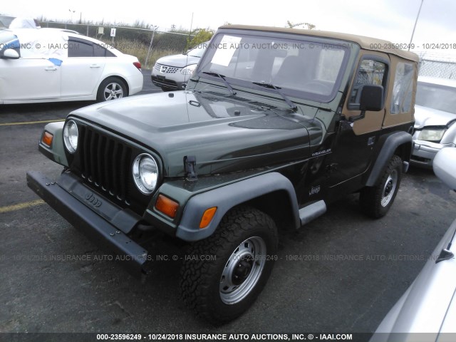 1J4FY29P4VP515364 - 1997 JEEP WRANGLER / TJ SE GREEN photo 2