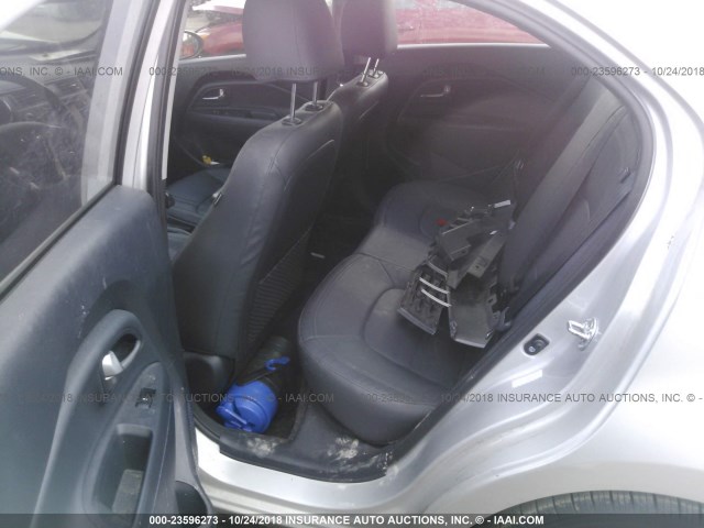 KNADN5A39E6351810 - 2014 KIA RIO EX SILVER photo 8