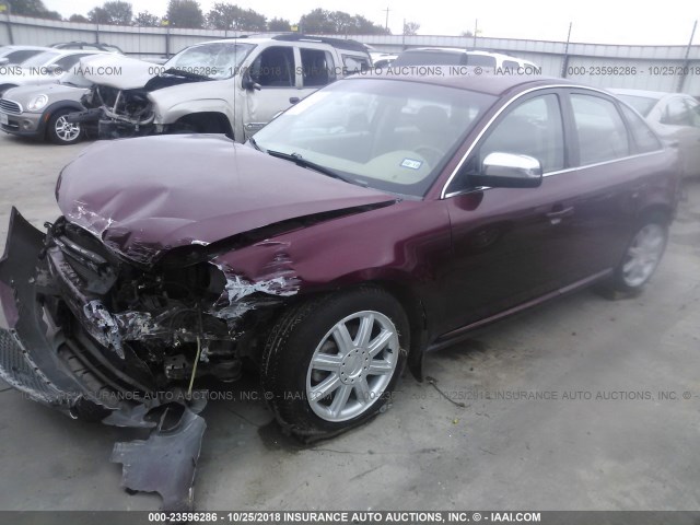 1FAHP25157G156117 - 2007 FORD FIVE HUNDRED LIMITED RED photo 2