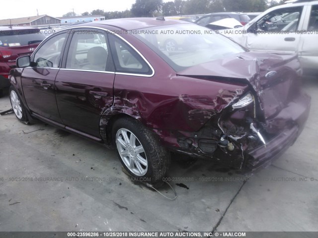 1FAHP25157G156117 - 2007 FORD FIVE HUNDRED LIMITED RED photo 3