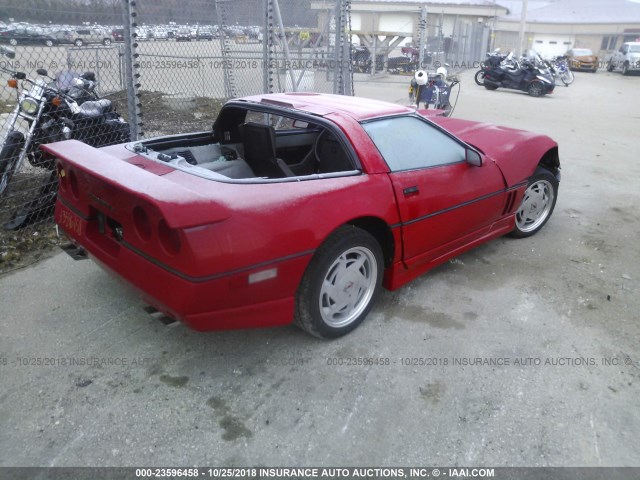 1G1YY2187J5115686 - 1988 CHEVROLET CORVETTE RED photo 4