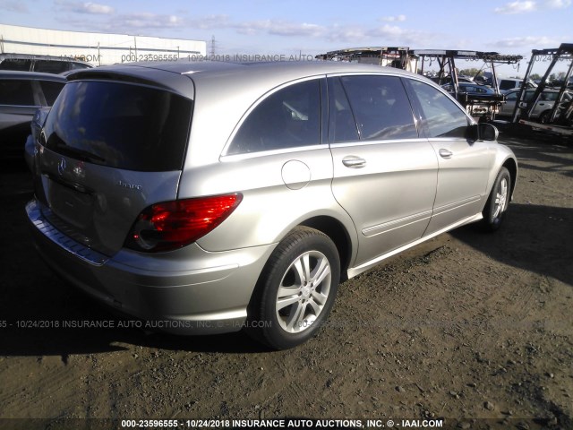 4JGCB65E48A075364 - 2008 MERCEDES-BENZ R 350 SILVER photo 4