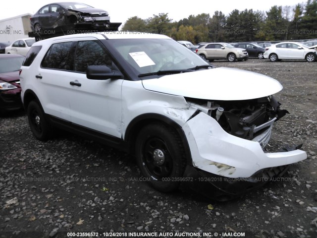 1FM5K8AR1EGB27734 - 2014 FORD EXPLORER POLICE INTERCEPTOR WHITE photo 1