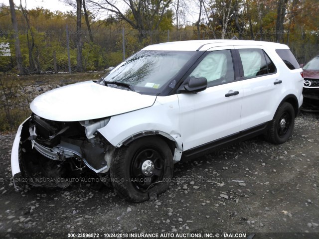 1FM5K8AR1EGB27734 - 2014 FORD EXPLORER POLICE INTERCEPTOR WHITE photo 2