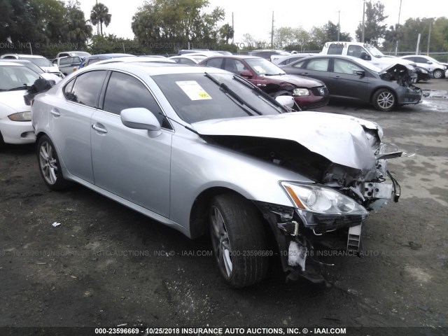 JTHBE262X65001777 - 2006 LEXUS IS 350 SILVER photo 1