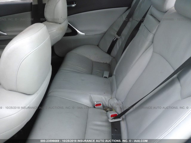 JTHBE262X65001777 - 2006 LEXUS IS 350 SILVER photo 8