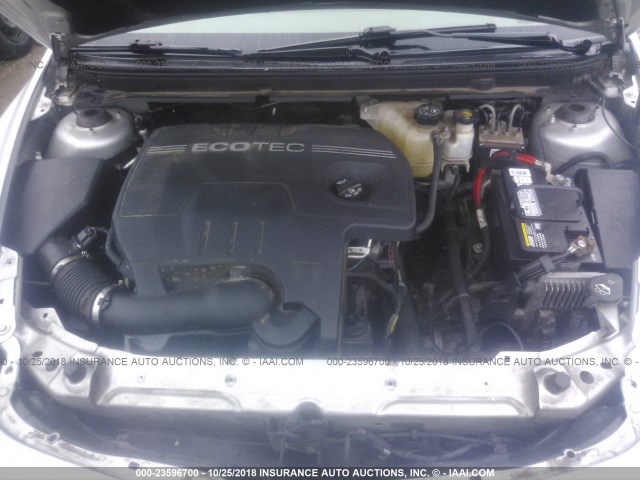 1G1ZG57B49F166970 - 2009 CHEVROLET MALIBU LS ვერცხლისფერი ფოტო 10