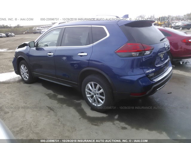 JN8AT2MV4HW015109 - 2017 NISSAN ROGUE S/SL/SV BLUE photo 3