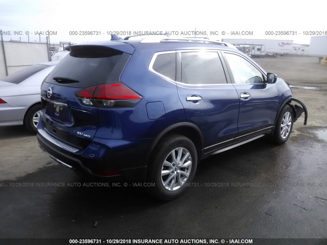 JN8AT2MV4HW015109 - 2017 NISSAN ROGUE S/SL/SV BLUE photo 4