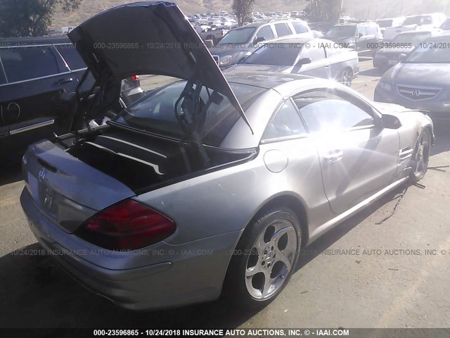 WDBSK75F34F081389 - 2004 MERCEDES-BENZ SL 500 SILVER photo 4