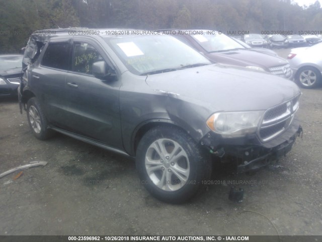 1C4RDJDG5CC118606 - 2012 DODGE DURANGO CREW GRAY photo 1