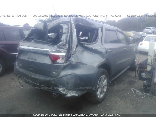 1C4RDJDG5CC118606 - 2012 DODGE DURANGO CREW GRAY photo 4