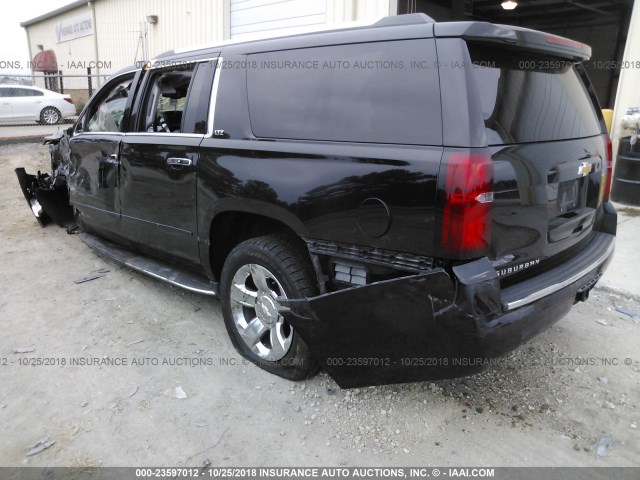 1GNSKJKC8GR294745 - 2016 CHEVROLET SUBURBAN K1500 LTZ BLACK photo 3