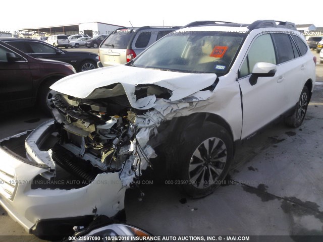 4S4BSENC9H3378715 - 2017 SUBARU OUTBACK 3.6R LIMITED WHITE photo 2