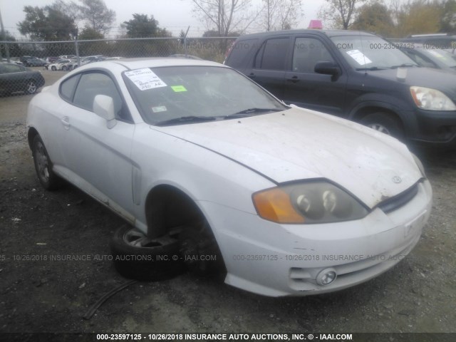 KMHHN65F63U099078 - 2003 HYUNDAI TIBURON GT WHITE photo 1