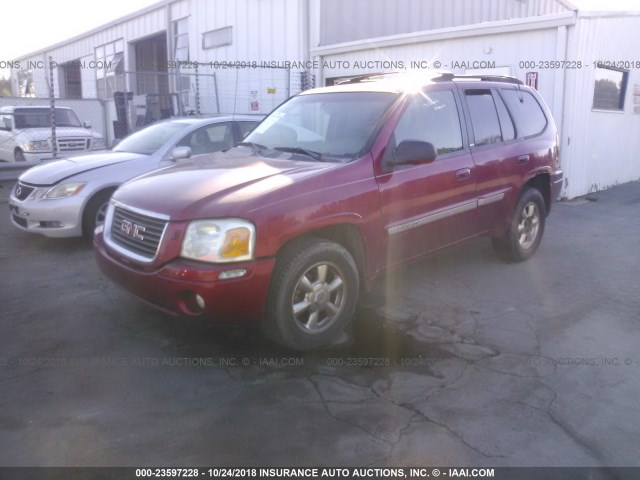 1GKDT13S122105928 - 2002 GMC ENVOY RED photo 2