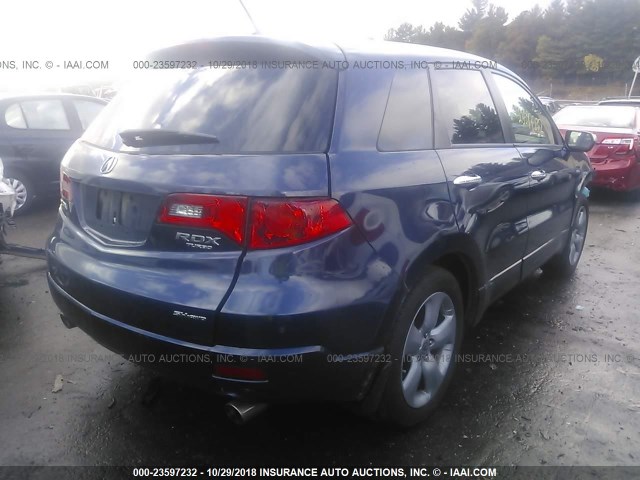 5J8TB18599A003632 - 2009 ACURA RDX TECHNOLOGY BLUE photo 4