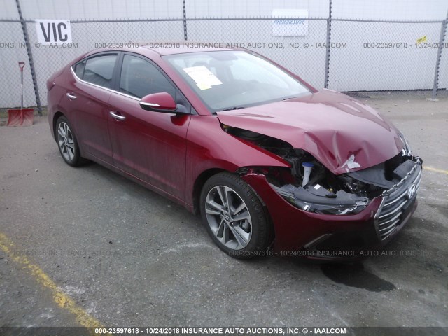 KMHD84LF6HU314933 - 2017 HYUNDAI ELANTRA SE/VALUE/LIMITED RED photo 1