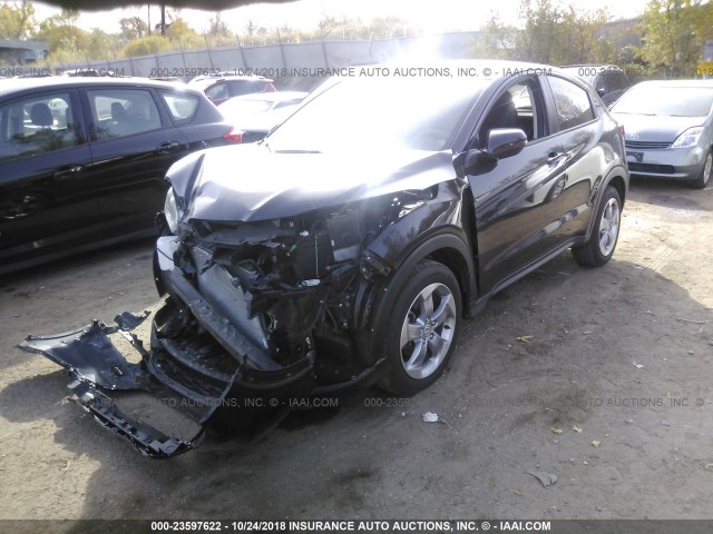 3CZRU6H53HM711600 - 2017 HONDA HR-V EX BLACK photo 2