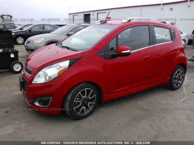 KL8CF6S90FC727889 - 2015 CHEVROLET SPARK 2LT RED photo 2