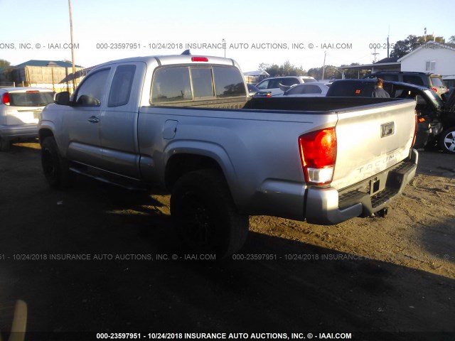 5TFRX5GN7HX074259 - 2017 TOYOTA TACOMA ACCESS CAB/SR/SR5 GRAY photo 3