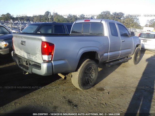 5TFRX5GN7HX074259 - 2017 TOYOTA TACOMA ACCESS CAB/SR/SR5 GRAY photo 4