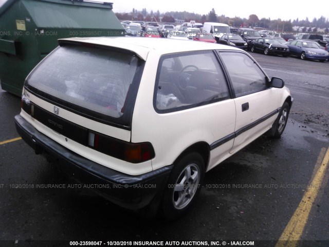 2HGED6347KH527366 - 1989 HONDA CIVIC CREAM photo 4