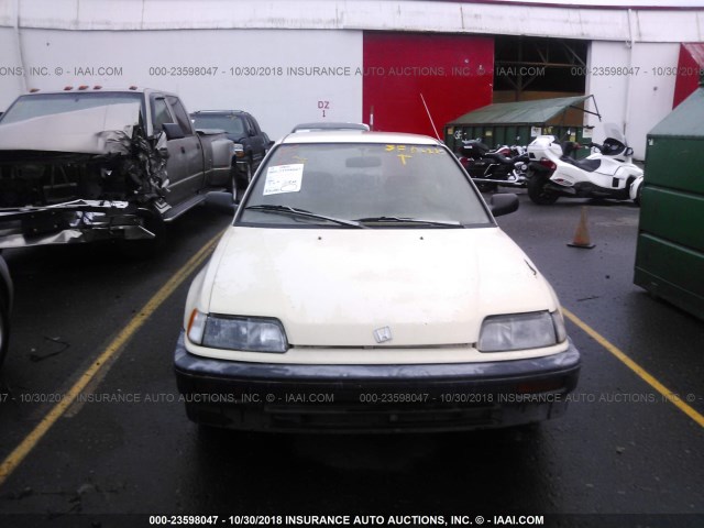 2HGED6347KH527366 - 1989 HONDA CIVIC CREAM photo 6