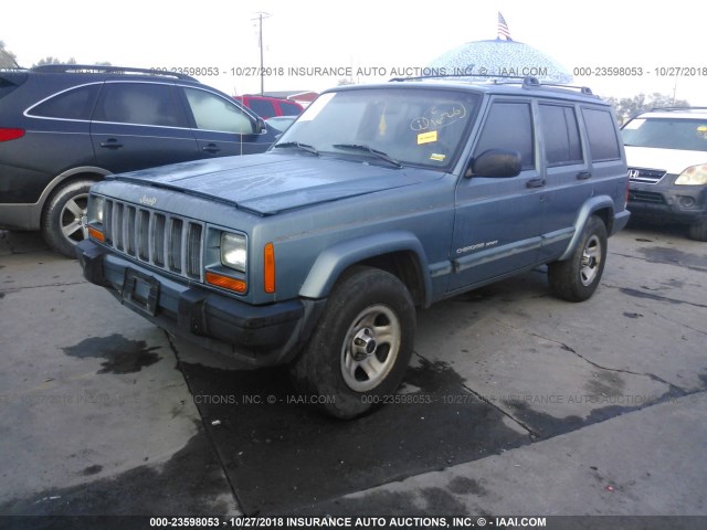 1J4FT68S5XL504587 - 1999 JEEP CHEROKEE SPORT/CLASSIC BLUE photo 2