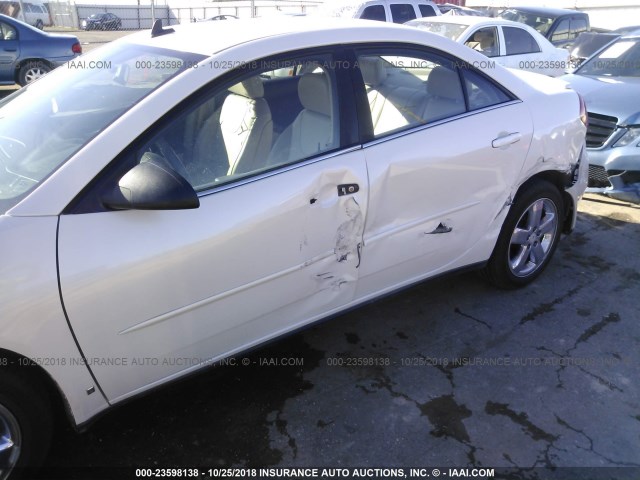 1G2ZH57N294100061 - 2009 PONTIAC G6 GT WHITE photo 6