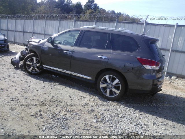 5N1AR2MMXGC606123 - 2016 NISSAN PATHFINDER S/SV/SL/PLATINUM GRAY photo 3