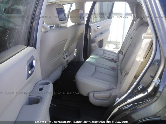 5N1AR2MMXGC606123 - 2016 NISSAN PATHFINDER S/SV/SL/PLATINUM GRAY photo 8