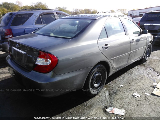 4T1BE32K54U890760 - 2004 TOYOTA CAMRY LE/XLE/SE GRAY photo 4