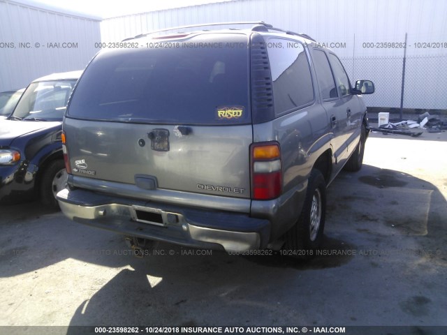 1GNEK13T0YJ205441 - 2000 CHEVROLET TAHOE K1500 GRAY photo 4