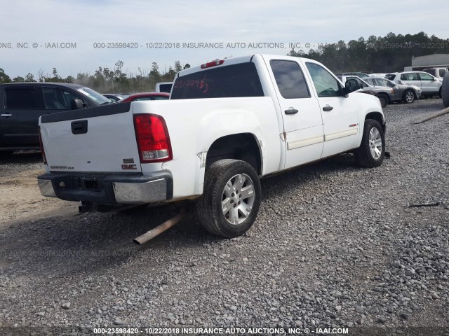 2GTEC13Y481140914 - 2008 GMC SIERRA C1500 WHITE photo 4