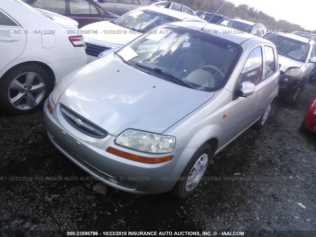 KL1TD62644B160924 - 2004 CHEVROLET AVEO SILVER photo 2