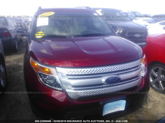 1FM5K7D82FGB46260 - 2015 FORD EXPLORER XLT RED photo 6