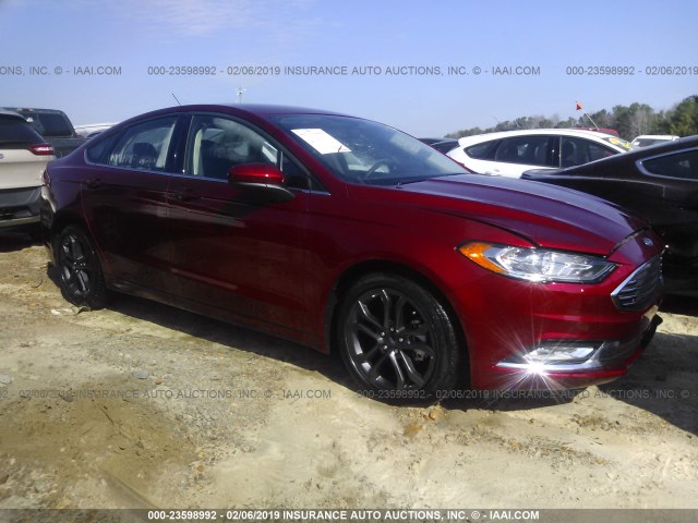 3FA6P0G79JR255326 - 2018 FORD FUSION S BURGUNDY photo 1