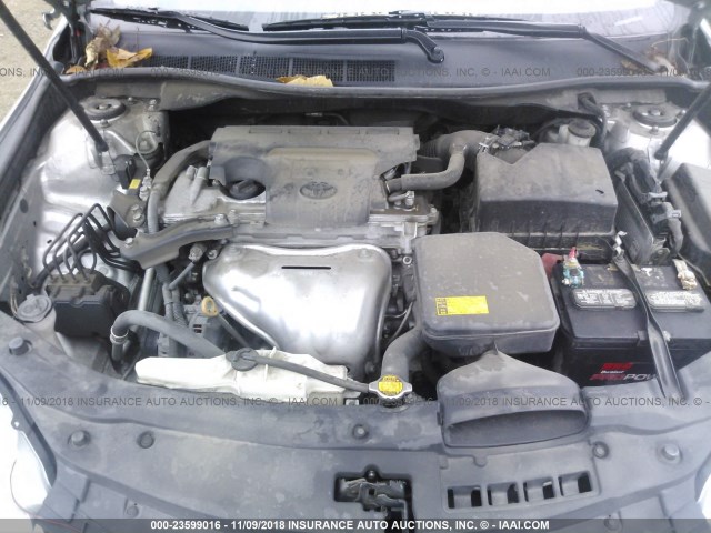 4T1BF1FK6FU039341 - 2015 TOYOTA CAMRY LE/XLE/SE/XSE SILVER photo 10