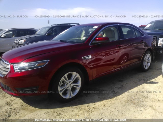 1FAHP2E81JG122826 - 2018 FORD TAURUS SEL RED photo 2