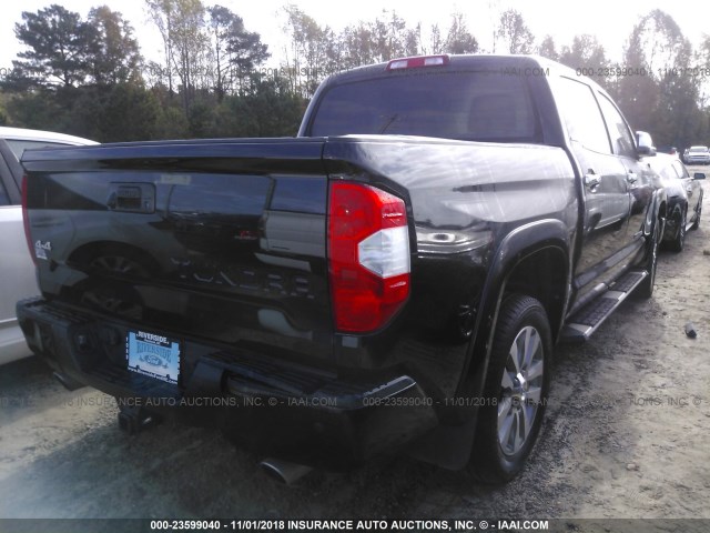 5TFHW5F18GX540521 - 2016 TOYOTA TUNDRA CREWMAX LIMITED BLACK photo 4