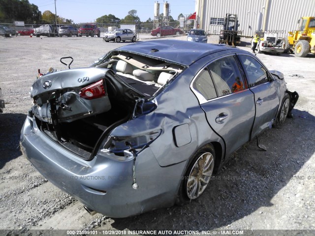 JN1BV7AP2EM683384 - 2014 INFINITI Q50 PREMIUM/SPORT BLUE photo 4