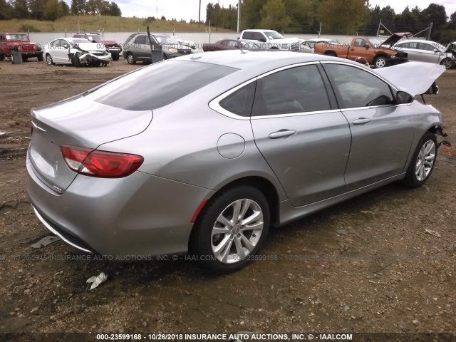 1C3CCCAB9GN102890 - 2016 CHRYSLER 200 LIMITED SILVER photo 4
