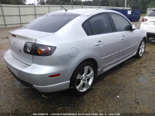 JM1BK123651341629 - 2005 MAZDA 3 S SILVER photo 4