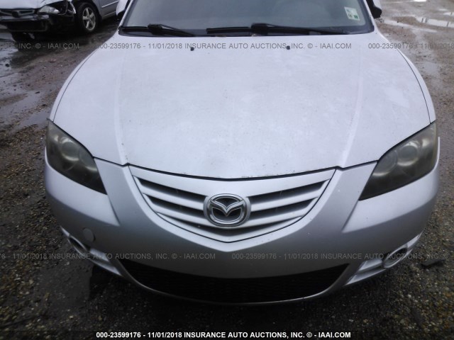 JM1BK123651341629 - 2005 MAZDA 3 S SILVER photo 6