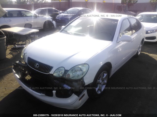 JT8BD69SX50205223 - 2005 LEXUS GS 300 WHITE photo 2