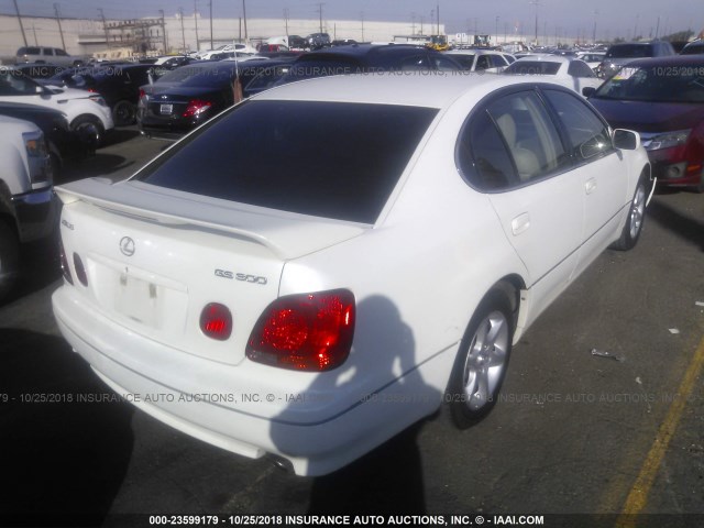 JT8BD69SX50205223 - 2005 LEXUS GS 300 WHITE photo 4