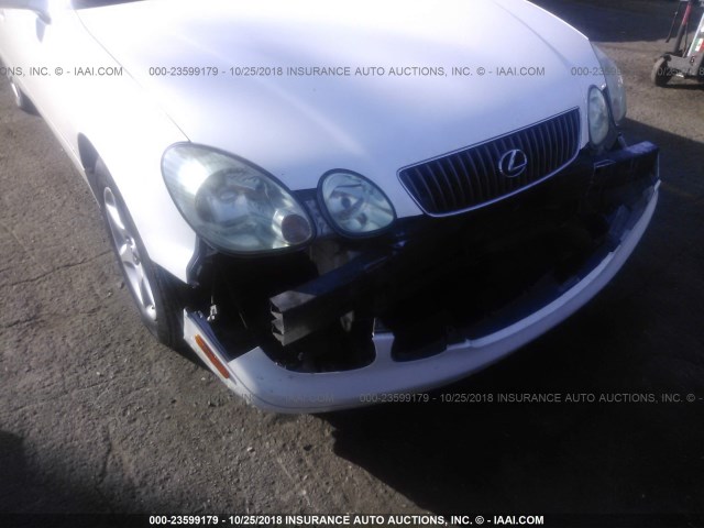 JT8BD69SX50205223 - 2005 LEXUS GS 300 WHITE photo 6